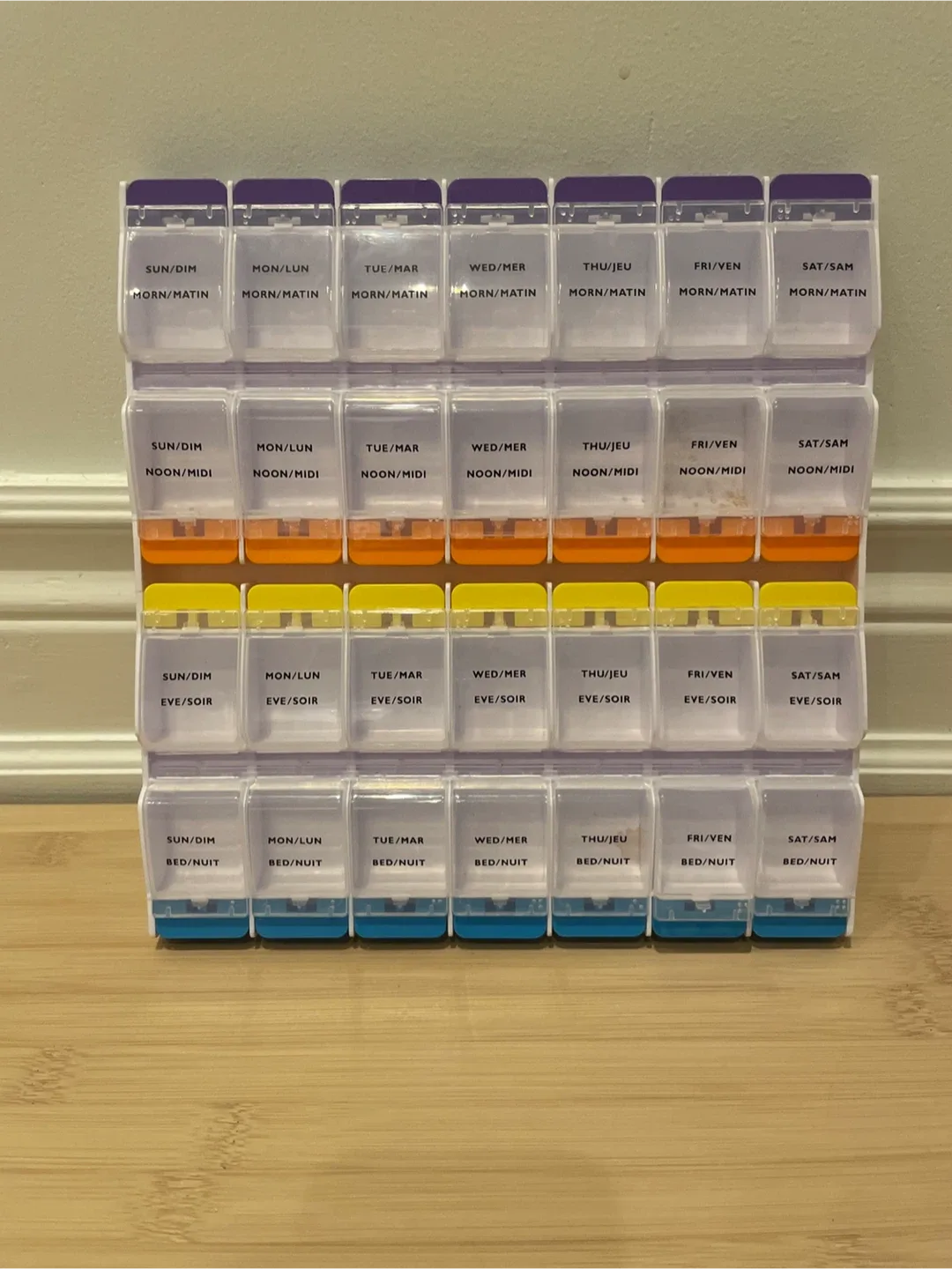 Pill Organizer - Weekly, 4 Times a Day or 4 weeks