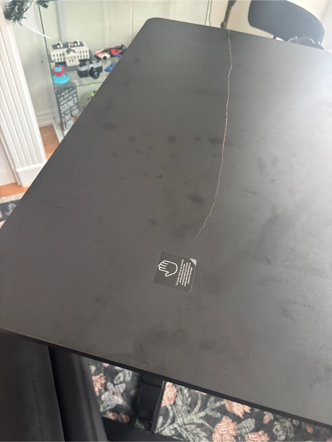 Black Adjustable Height Laptop Desk