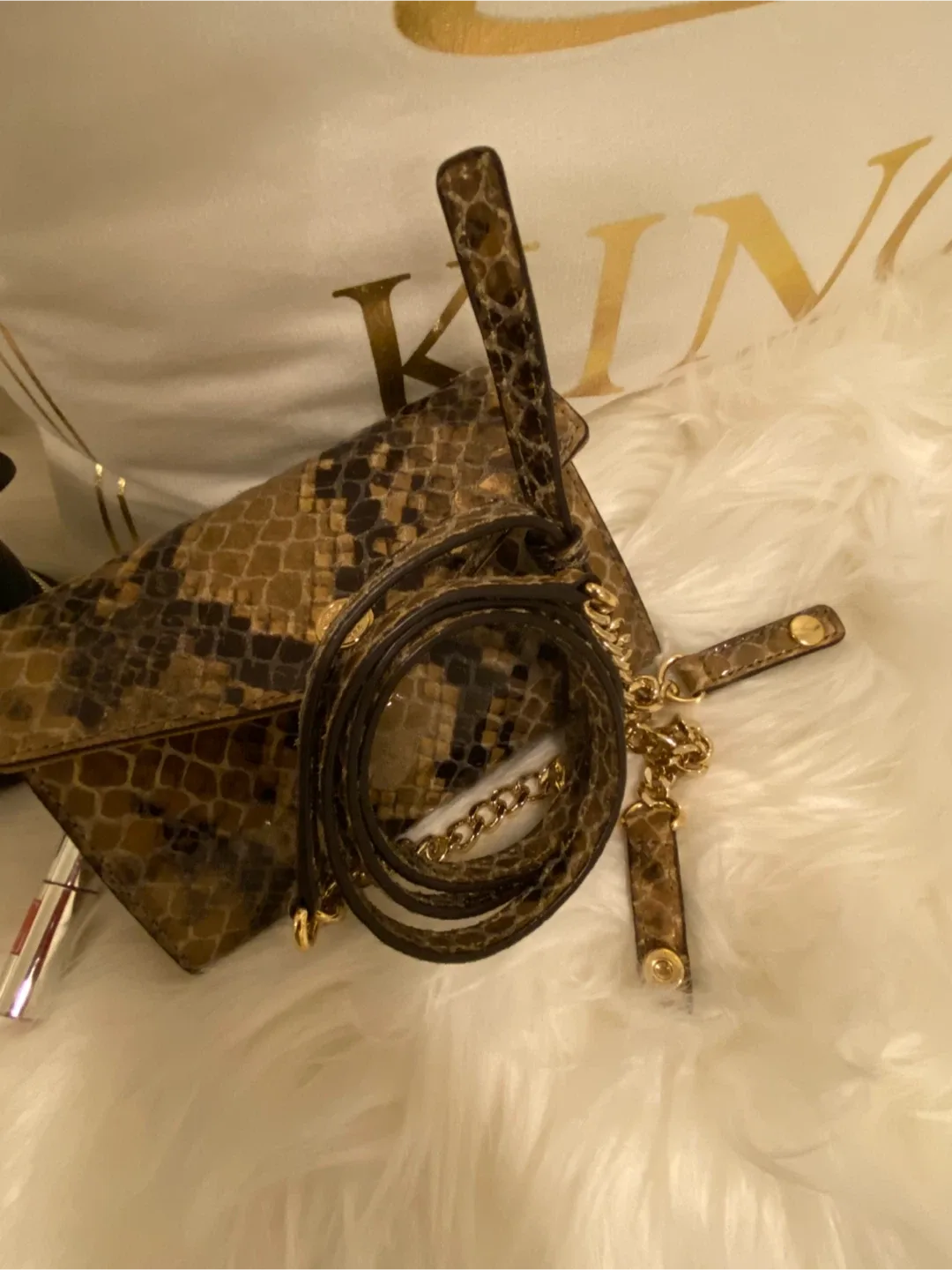 Michael Kors Snakeskin Crossbody Bag image indicator(3)