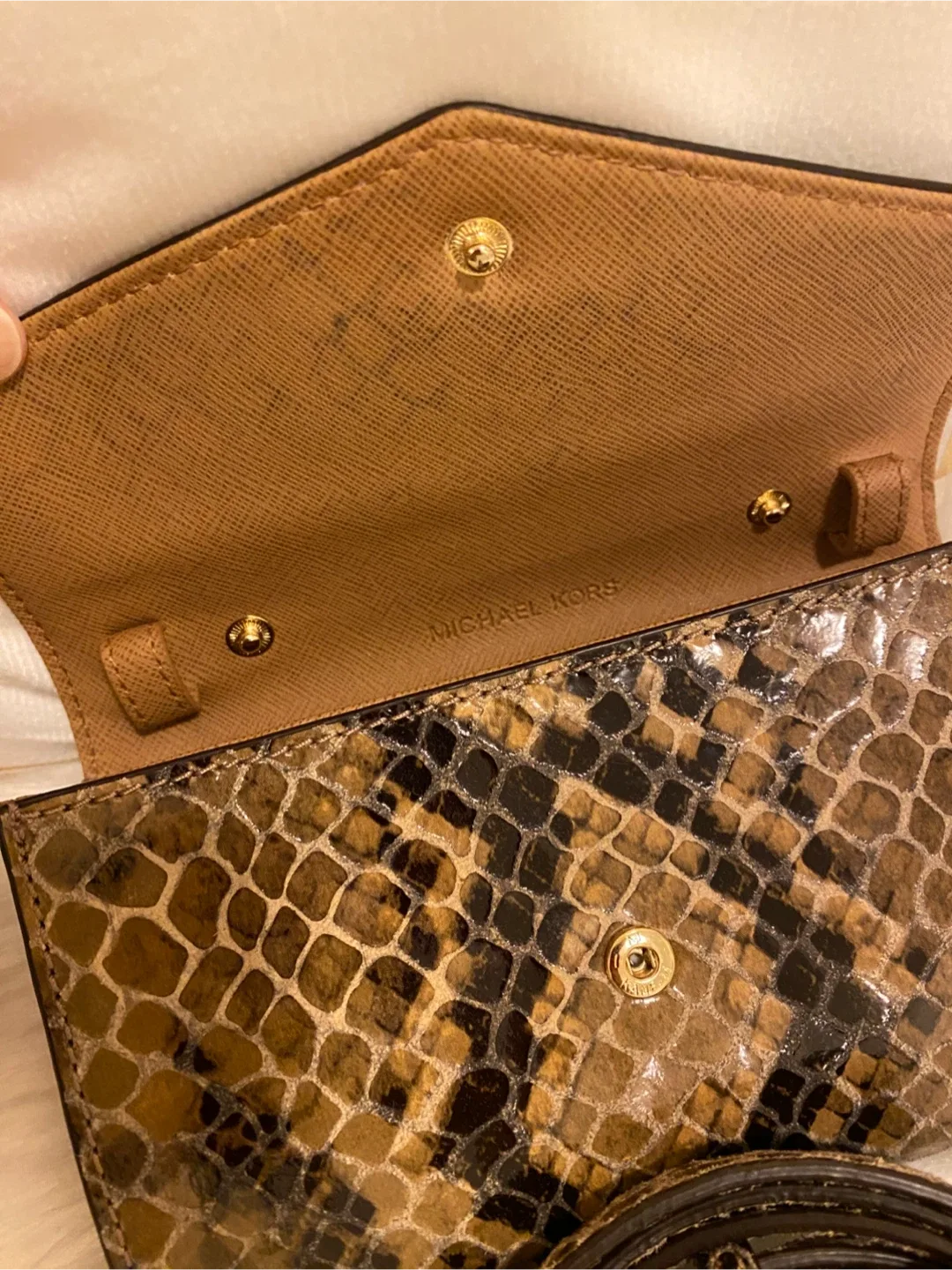 Michael Kors Snakeskin Crossbody Bag image indicator(9)