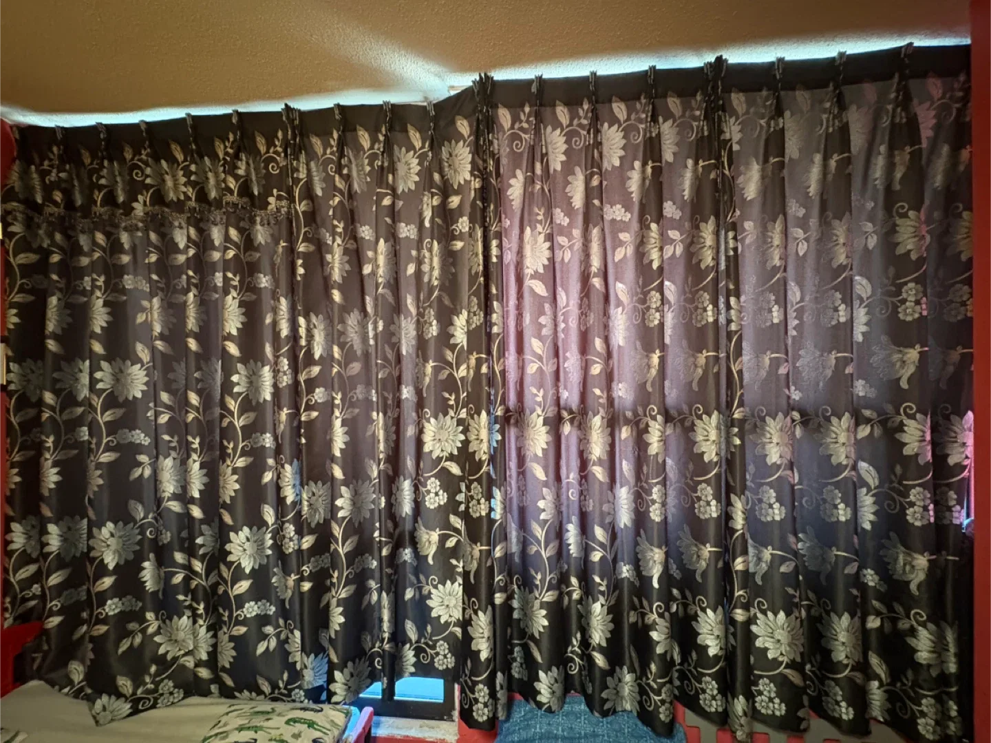 Floral Patterned Curtains 4 panels