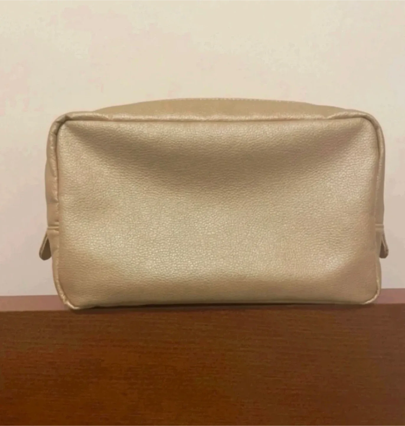 Brand New Cosmetic Pouch - Gold Toned