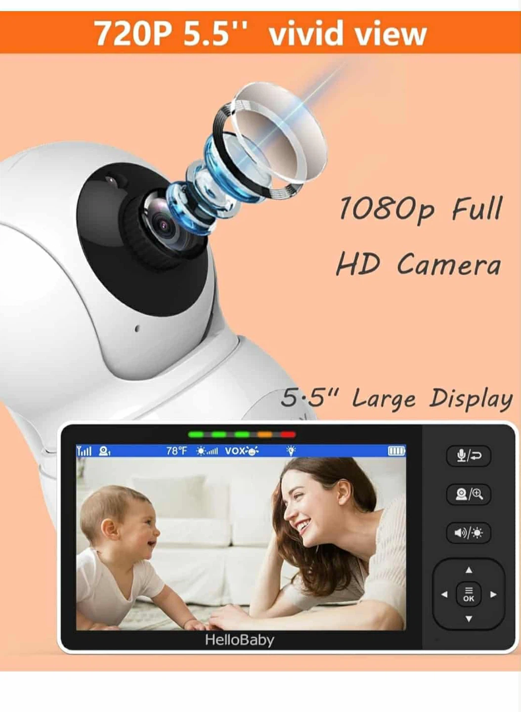HelloBaby 720P Baby Monitor - Like New! - photo 4