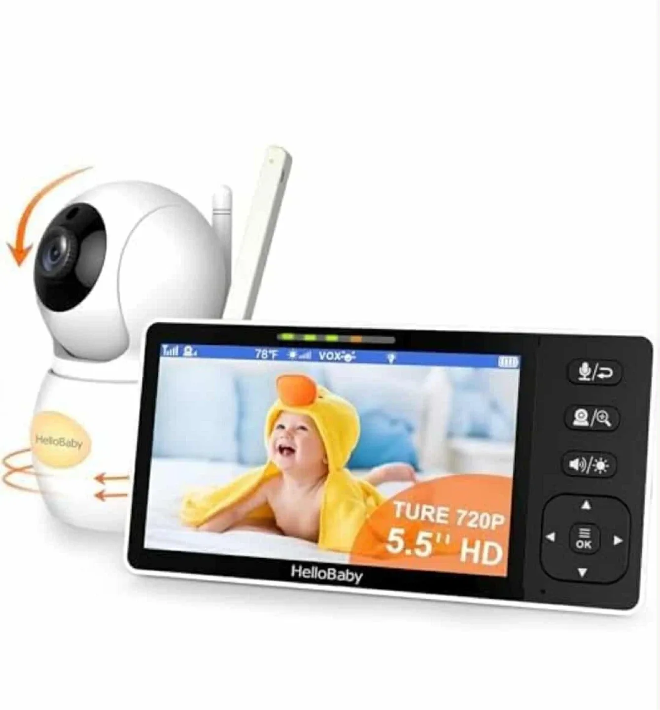 HelloBaby 720P Baby Monitor - Like New!
