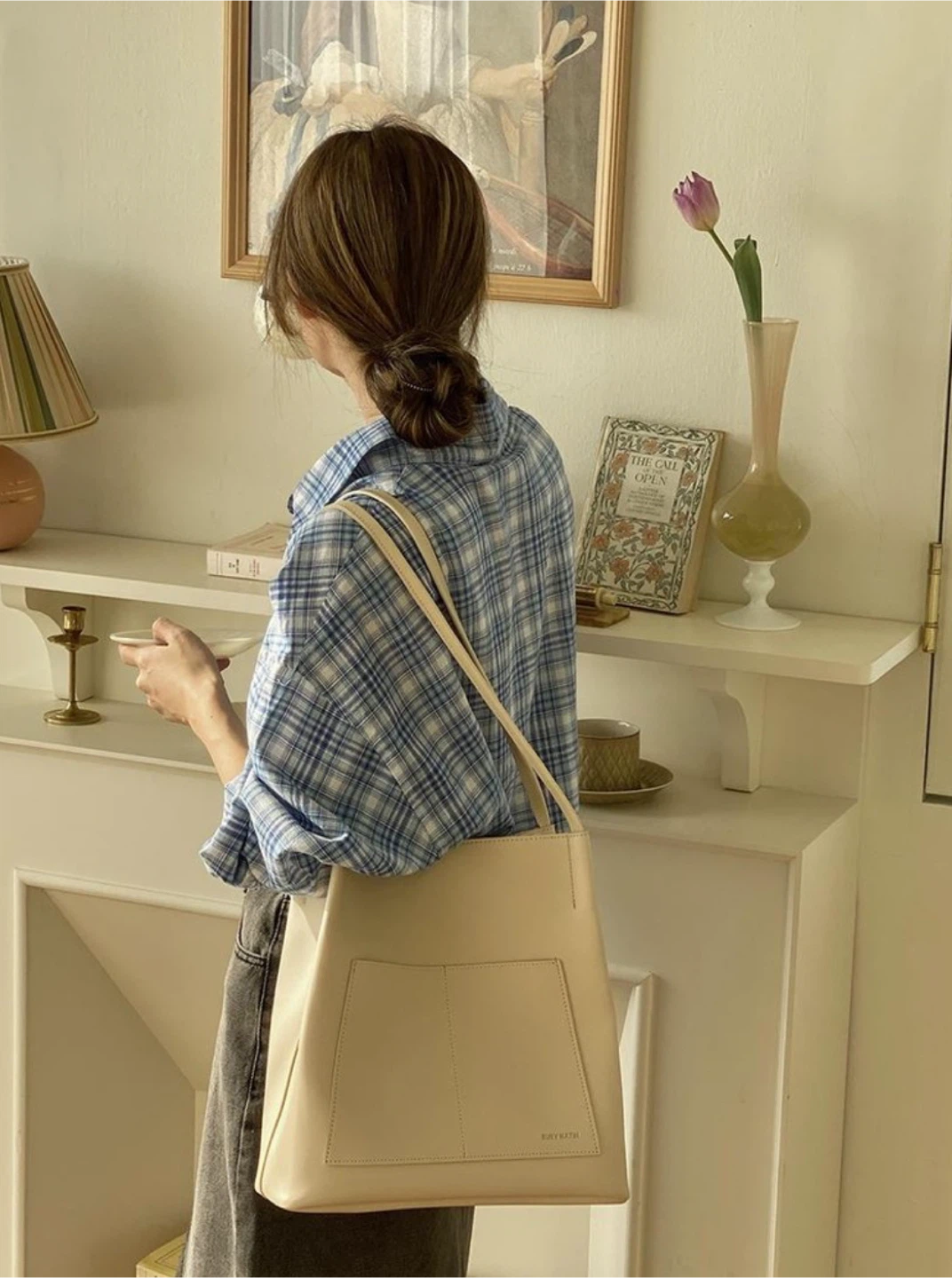 Cream Tote Bag
