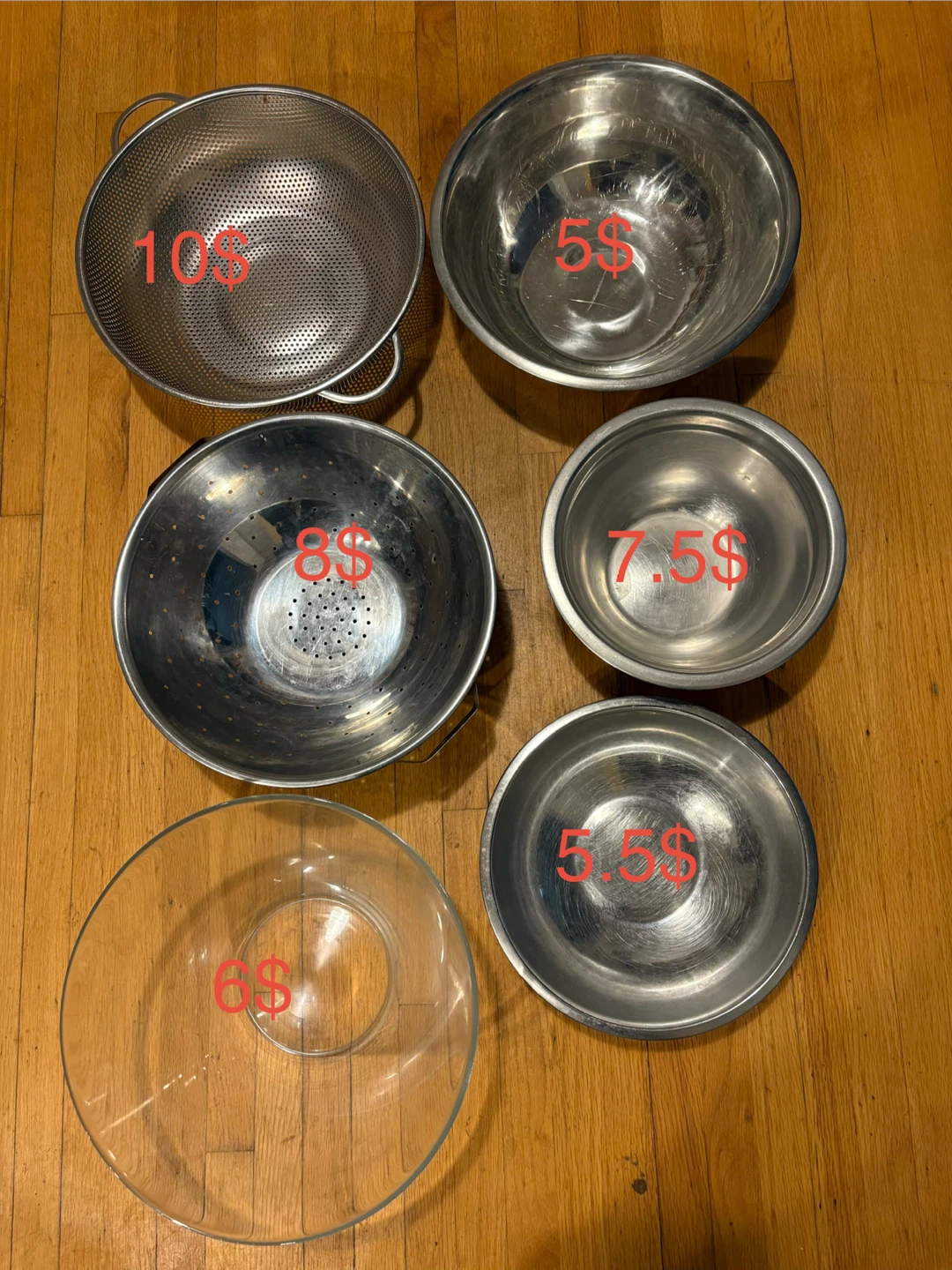 Stainless Steel Mixing Bowls - Various Sizes