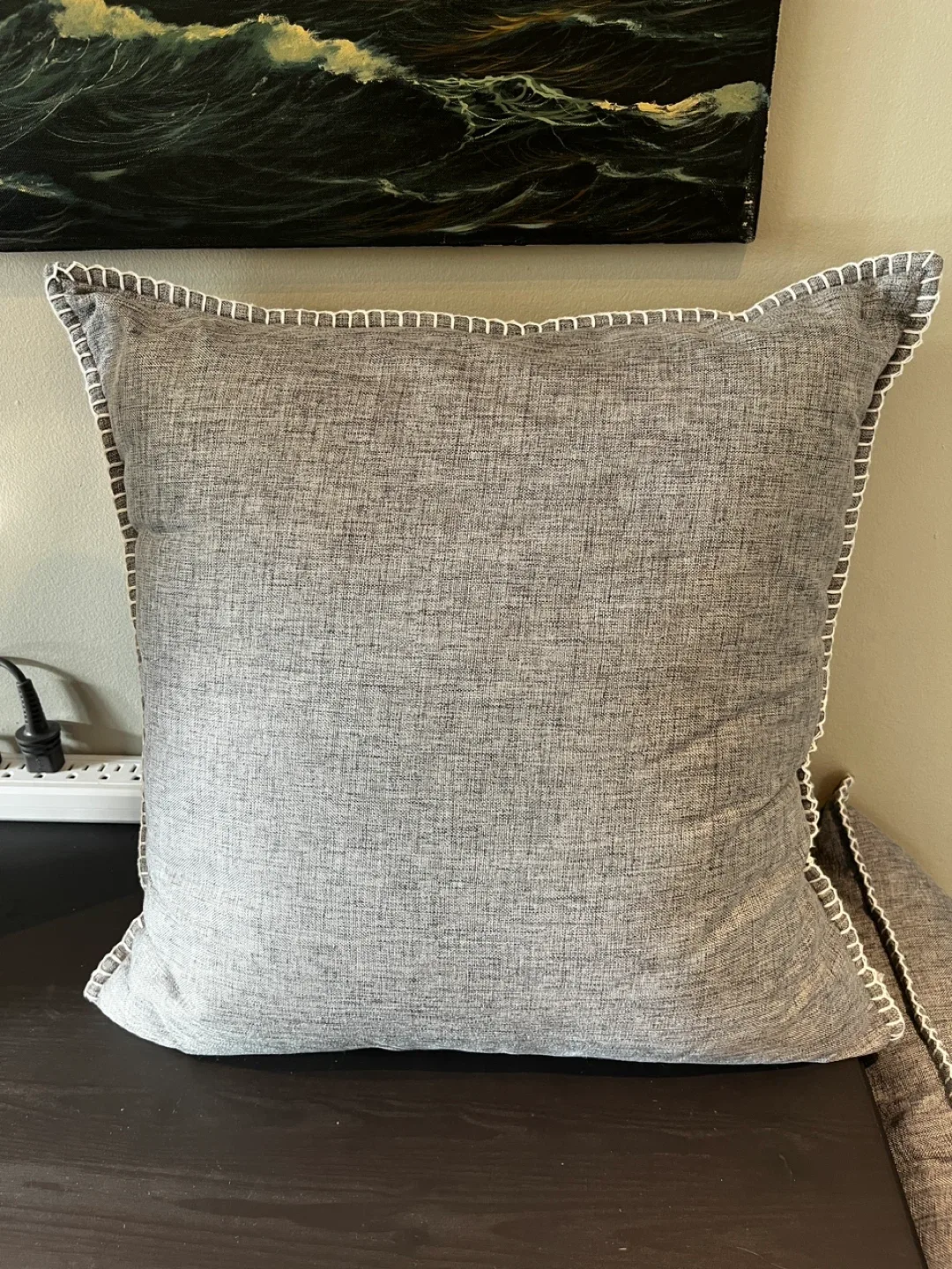 Grey Throw Pillow - 20" x 20"