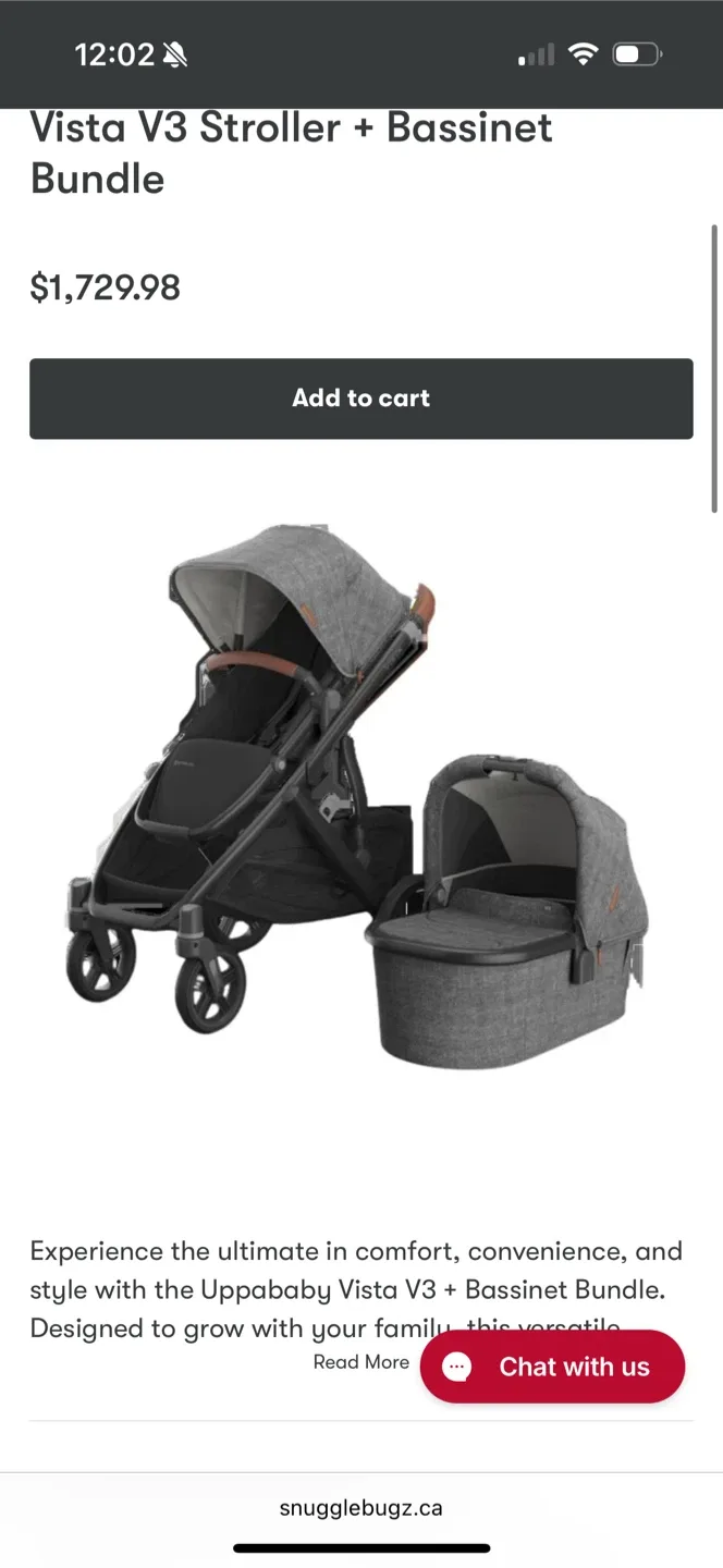 Uppababy Vista V3 Stroller + Bassinet Bundle