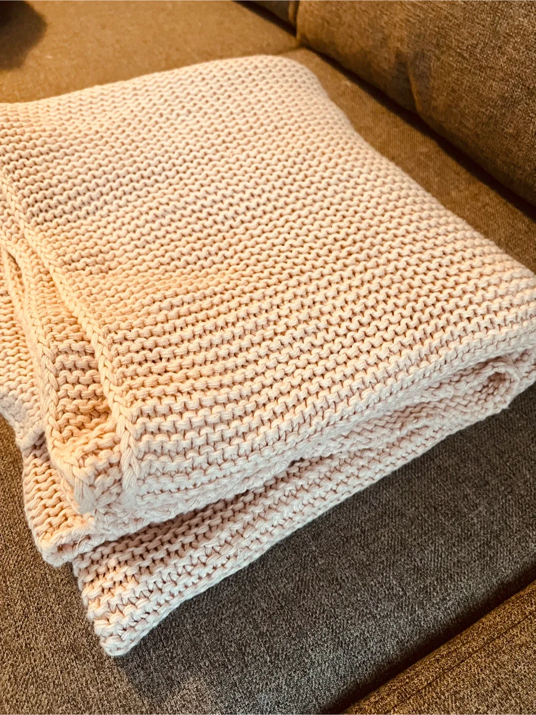Blush Pink Knit Throw Blanket image indicator(4)