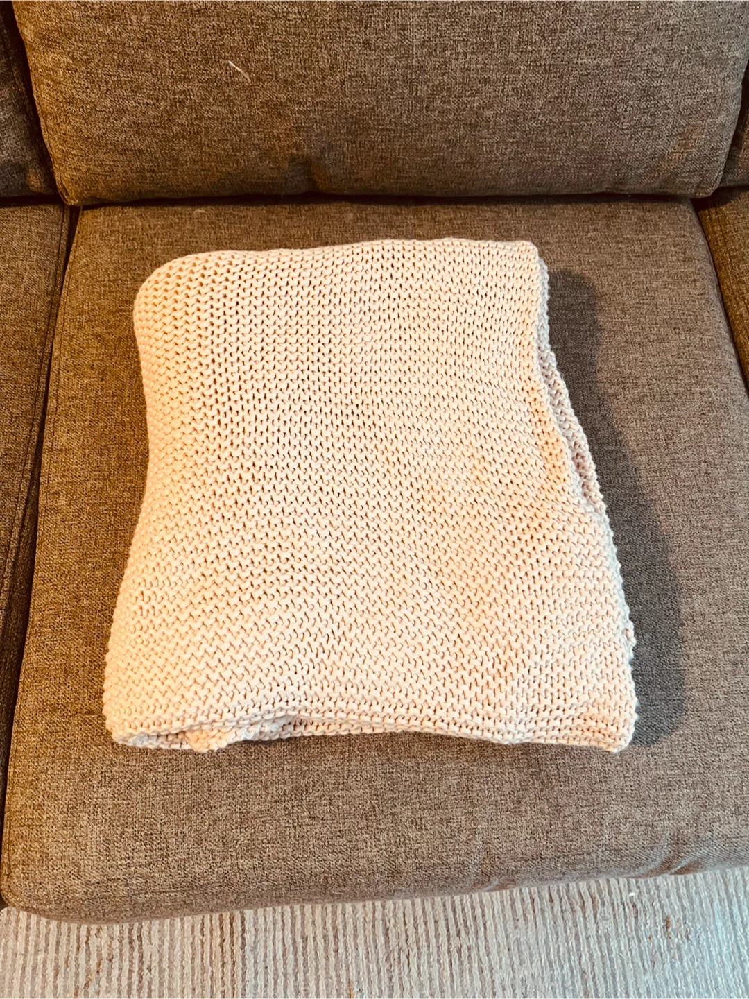 Blush Pink Knit Throw Blanket - photo 5