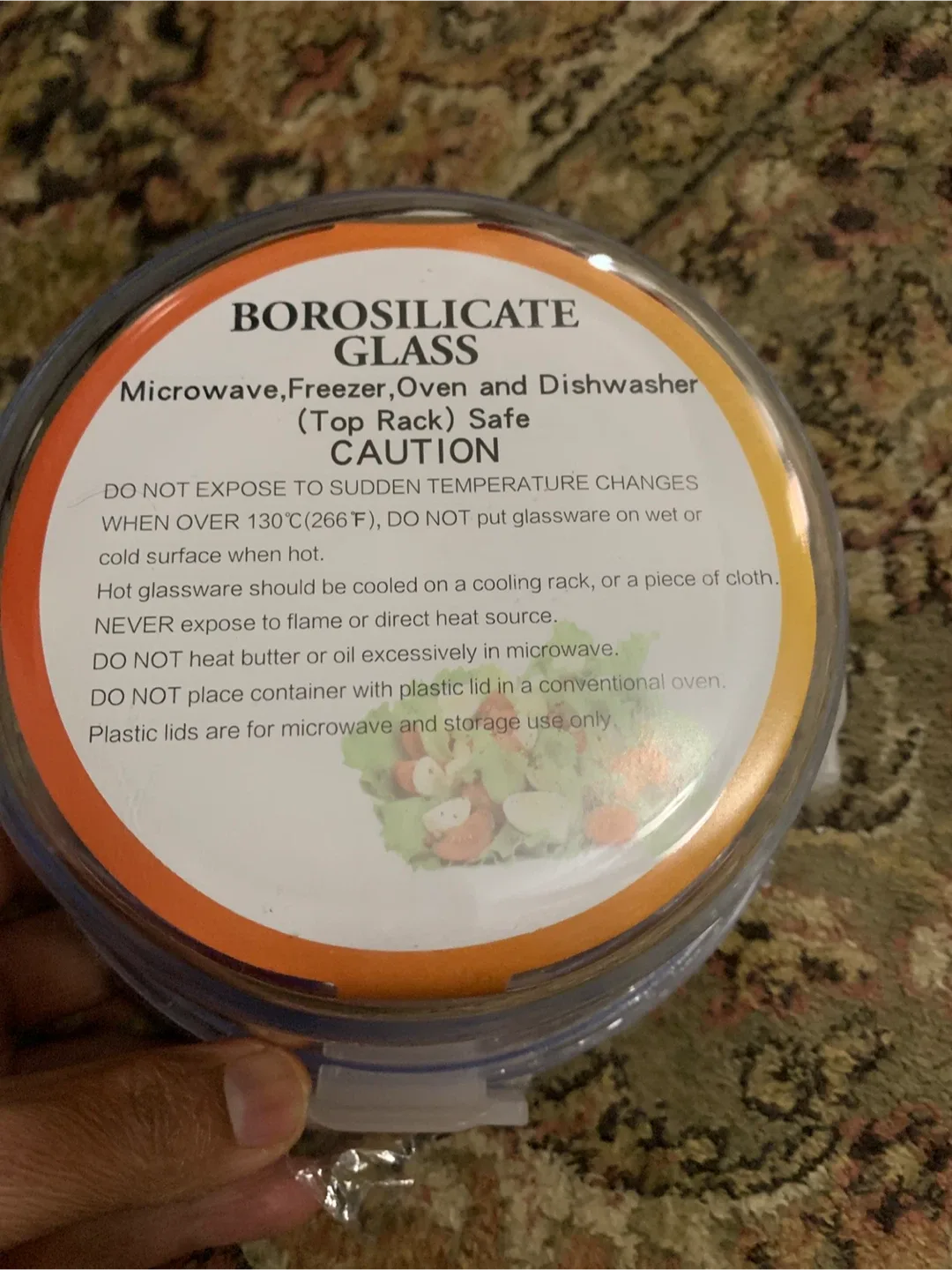 New Crest Heat Resistant 2 Glass Container 24oz