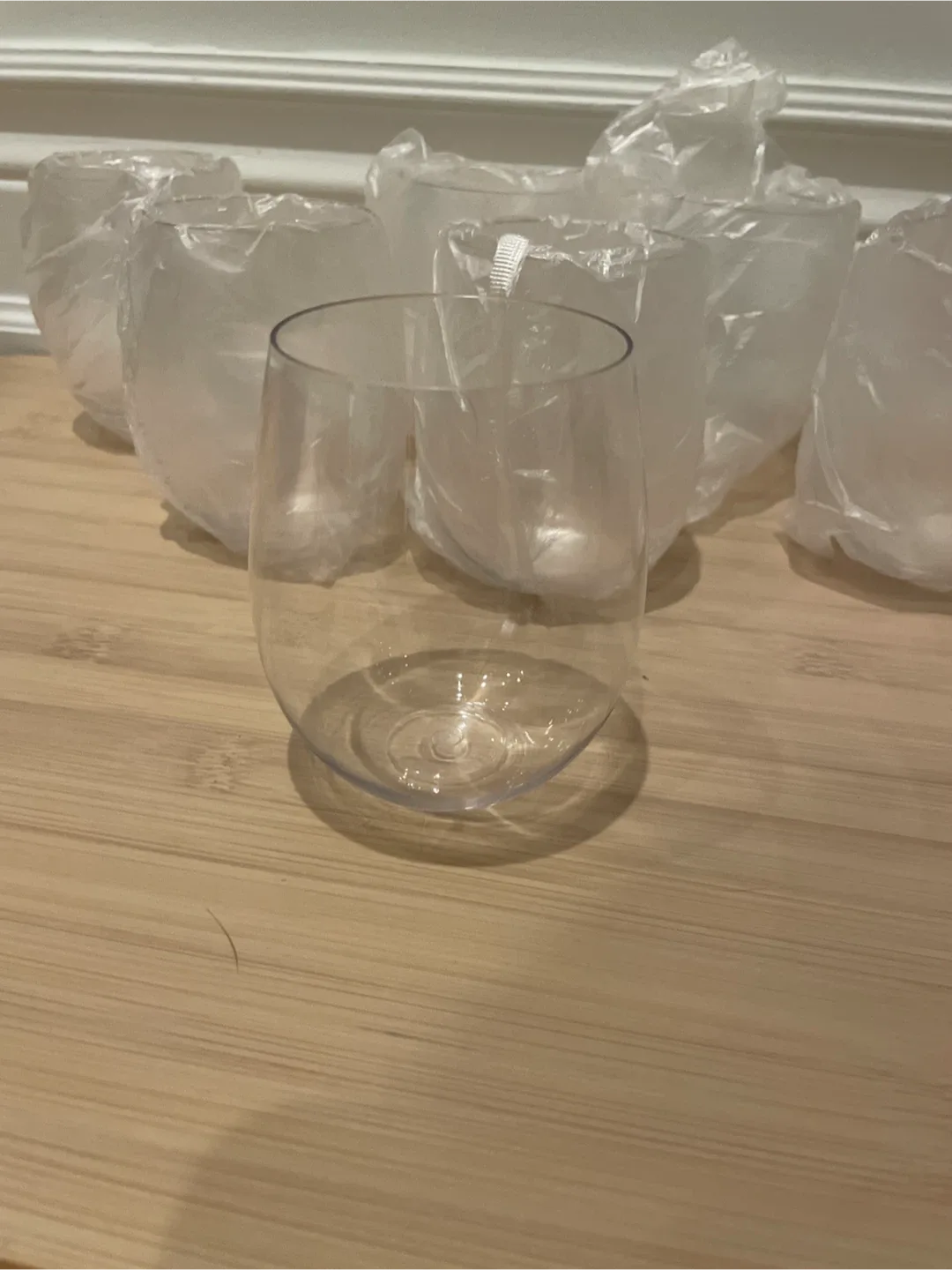 New Plastic Wine Glasses - Set of 7 -$5 for all
