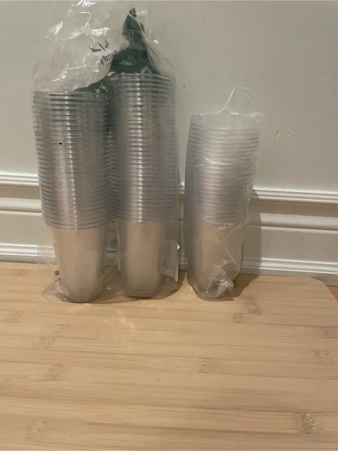 80 Clear Plastic Cups - New