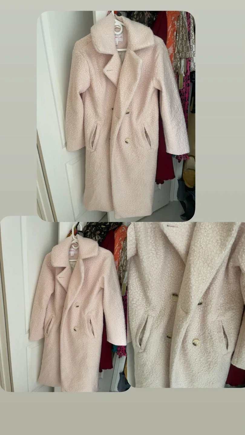 NEW Baby Pink  Teddy Coat - Size S/M