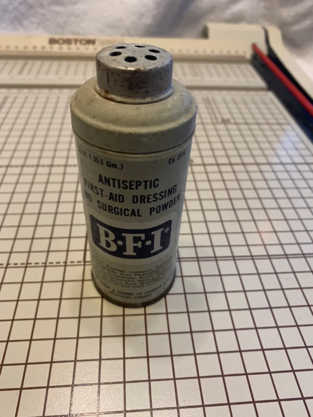 Vintage BFI Antiseptic First-Aid Dressing Powder