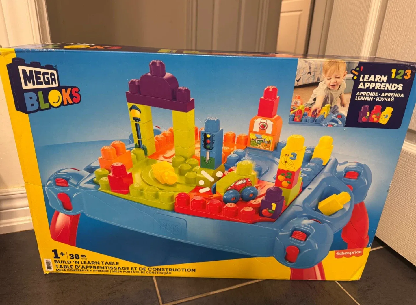 Mega Bloks Big Building Bag & Learn 'N Table