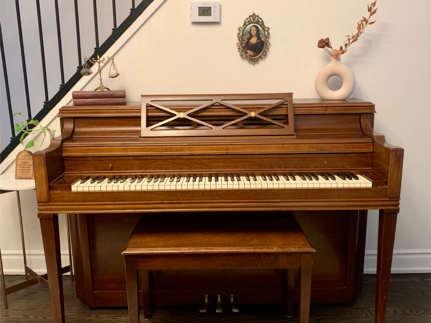 Everett Upright Piano with Bench