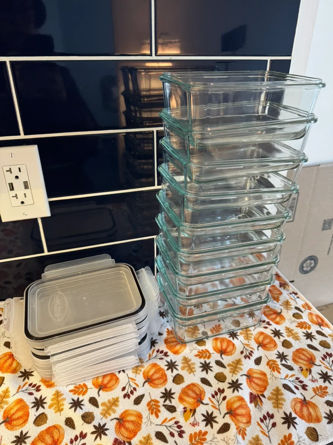 Glass Food Containers 500ml - 9 units