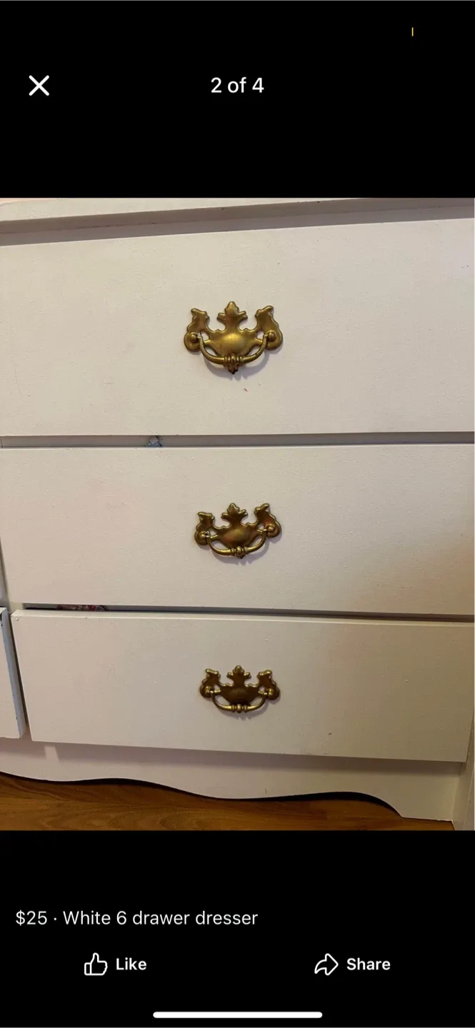 White 6-Drawer Dresser image indicator(2)