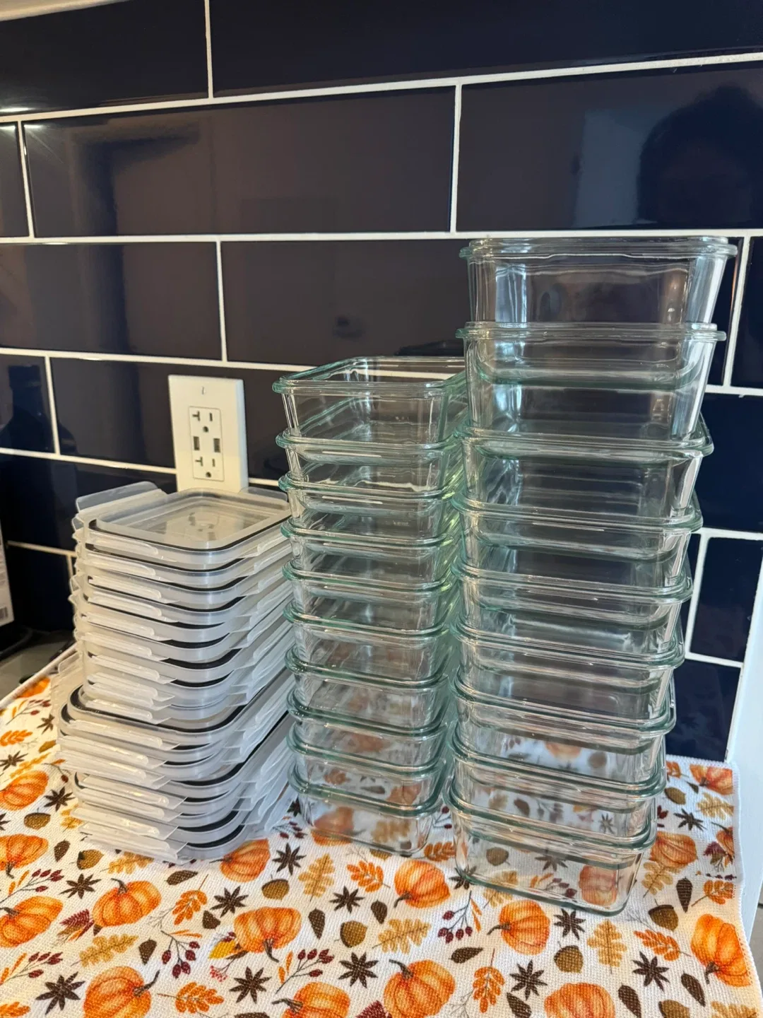 Set of 19 Glass Food Containers