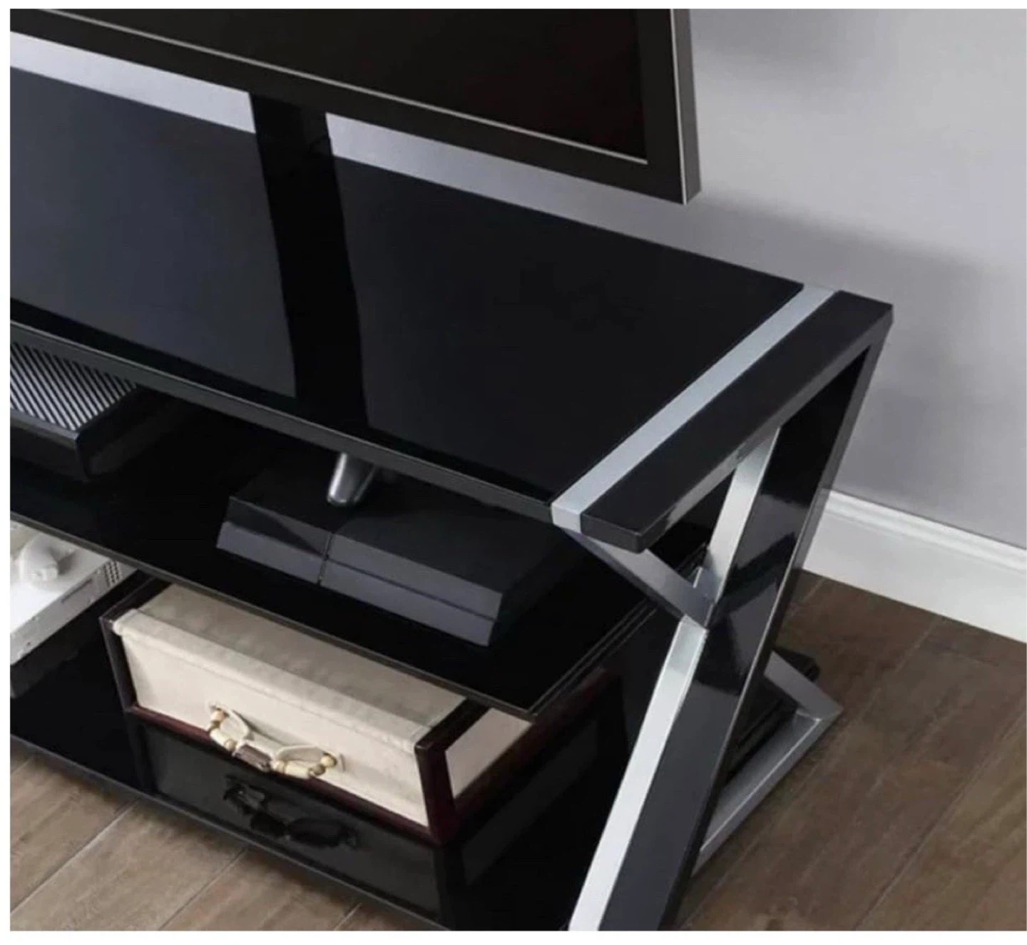 3-in-1 Solution Black TV Stand for up to 70" TVs - photo 4