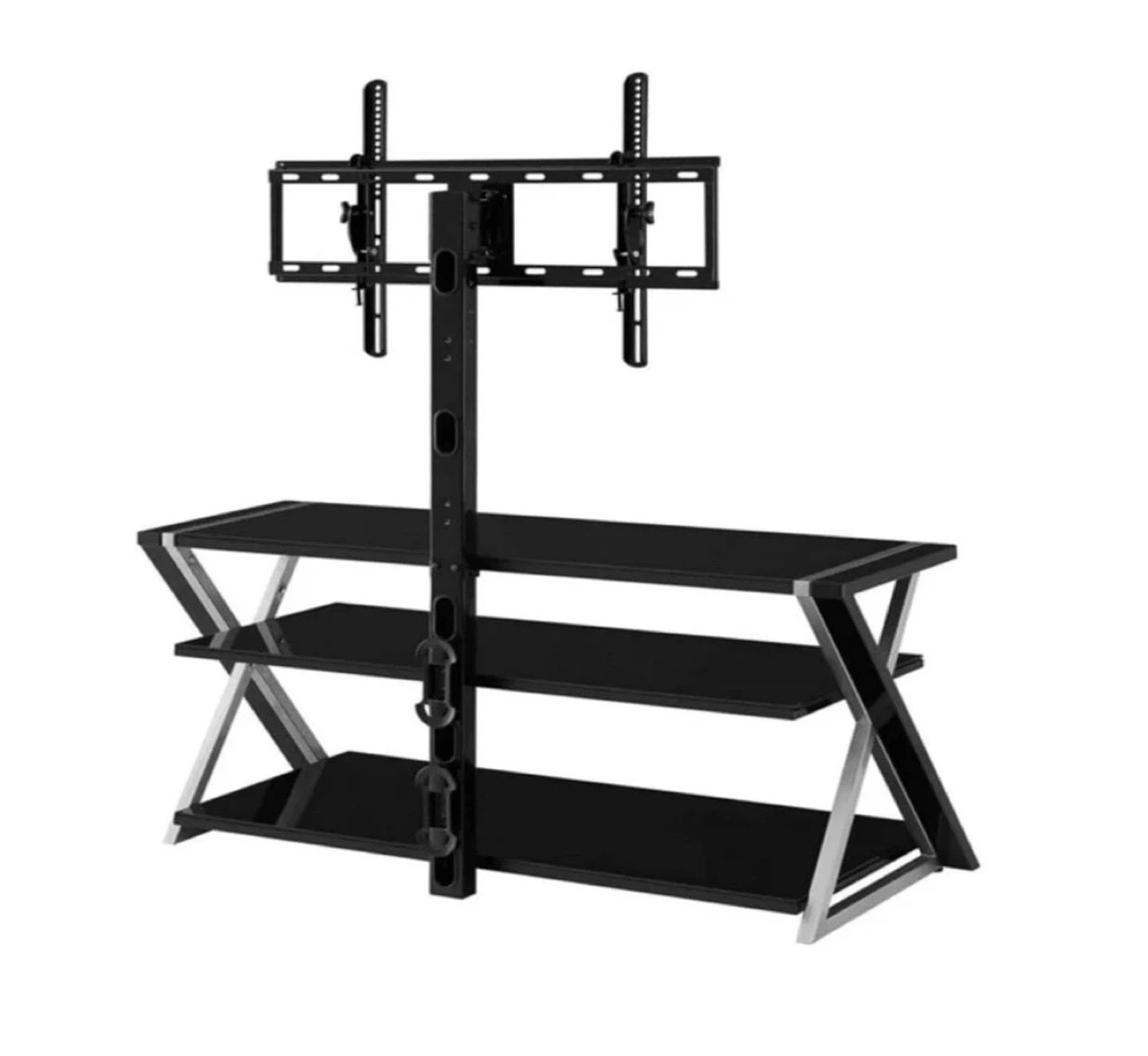3-in-1 Solution Black TV Stand for up to 70" TVs - photo 5