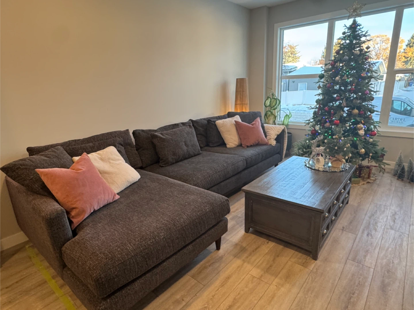 Urban Barn- Charcoal Grey Sectional Sofa