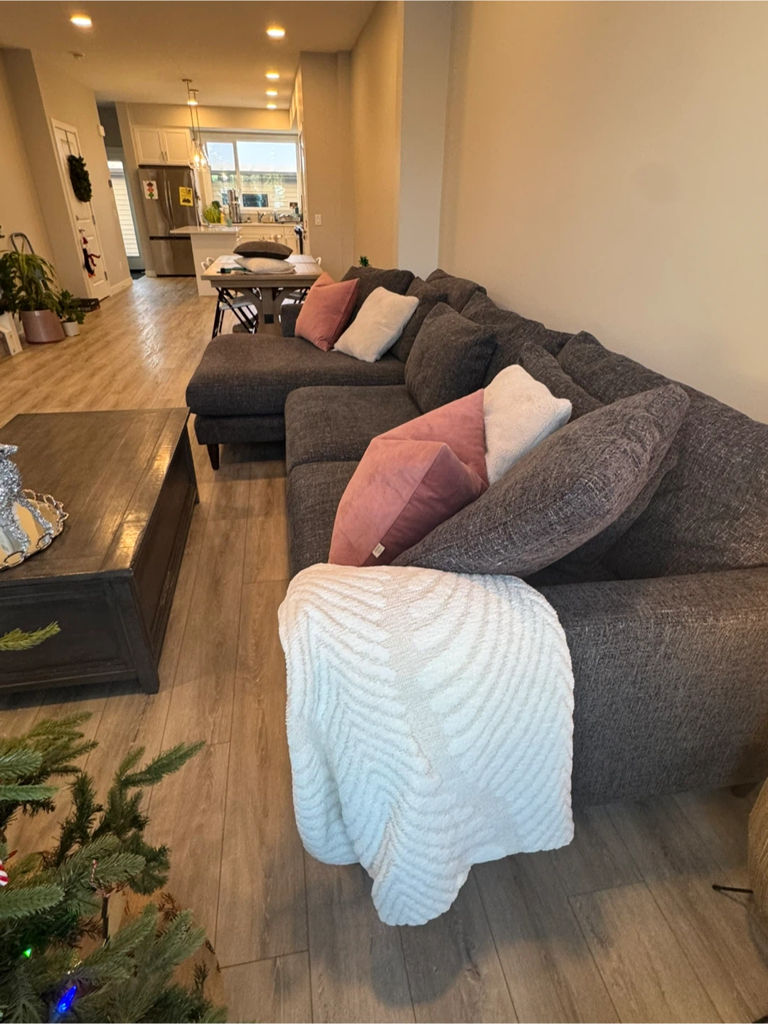 Urban Barn- Charcoal Grey Sectional Sofa - photo 2