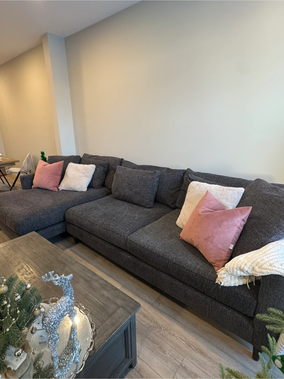 Urban Barn- Charcoal Grey Sectional Sofa - photo 3