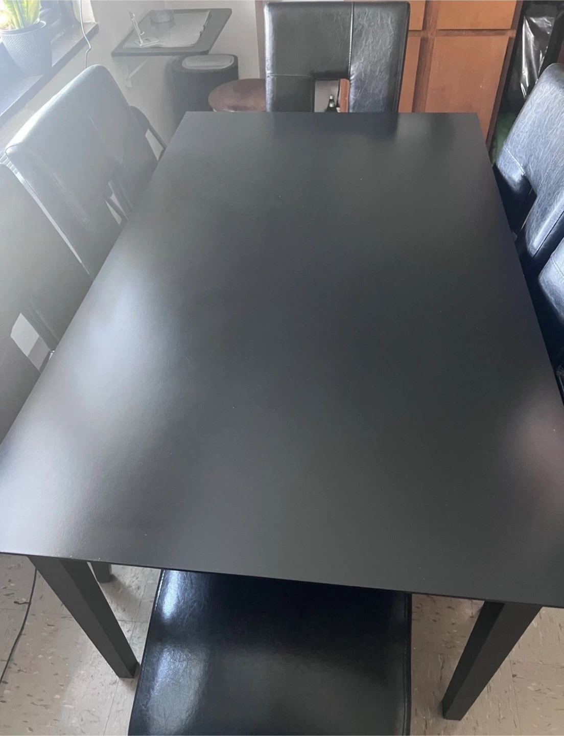 Black Dining Table Set with 6 Chairs - photo 2