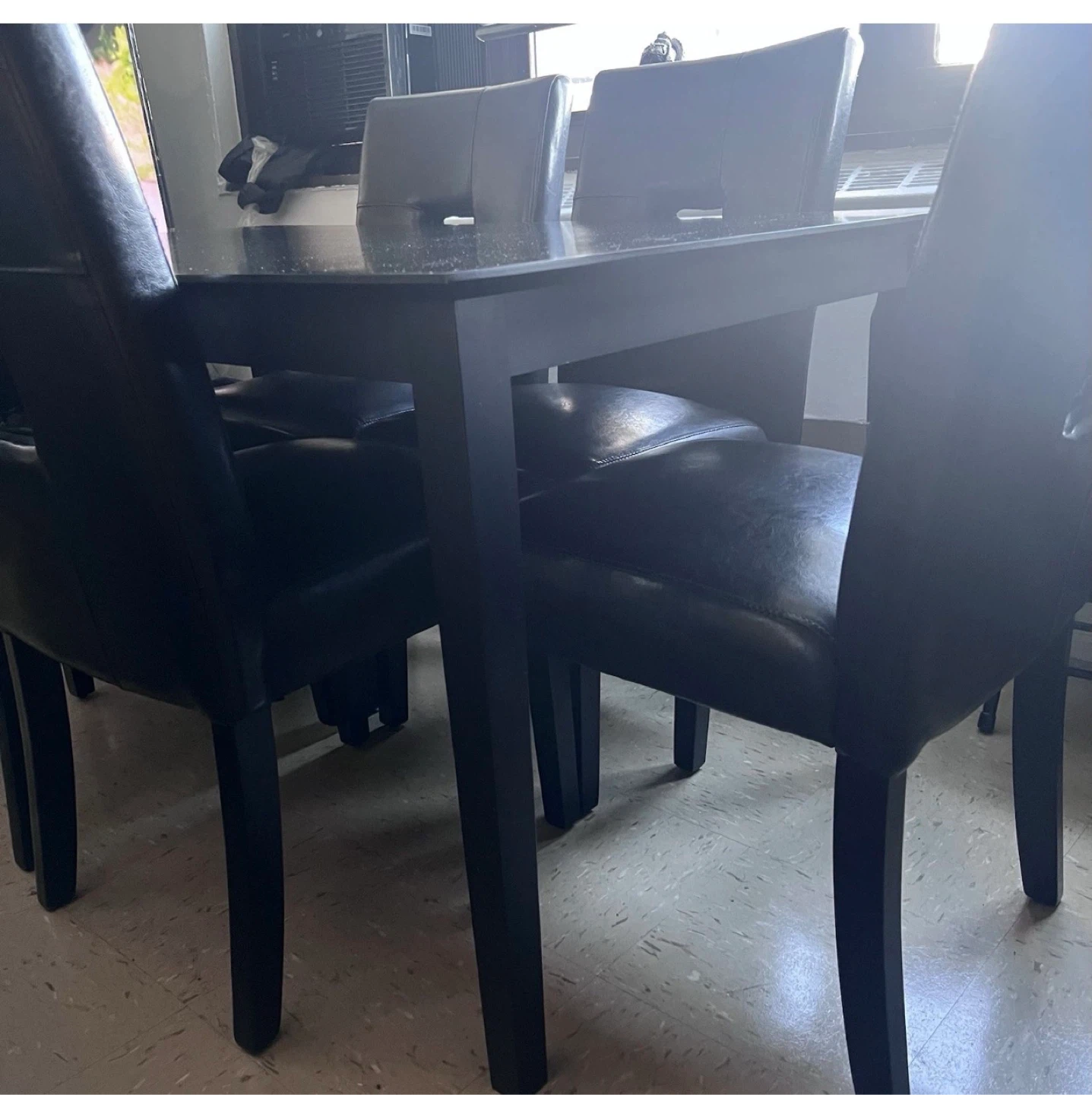 Black Dining Table Set with 6 Chairs - photo 4