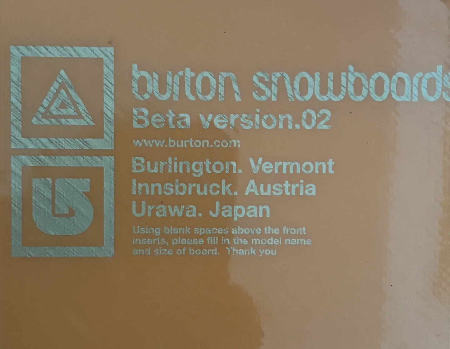 Burton Snowboard Beta Version.02 with Binding image indicator(5)