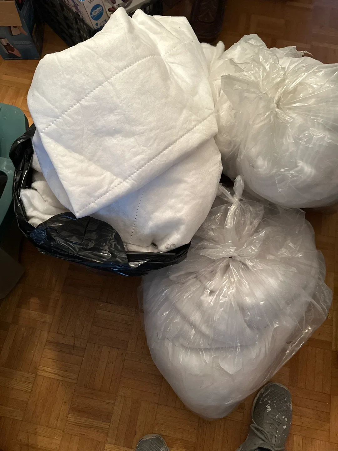 White Quilted Fabric Pieces