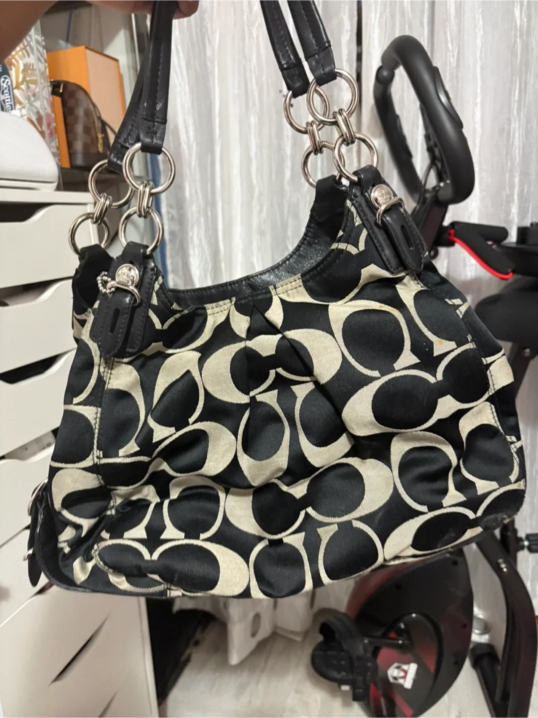 Coach Black/Grey Y2K Hobo Bag