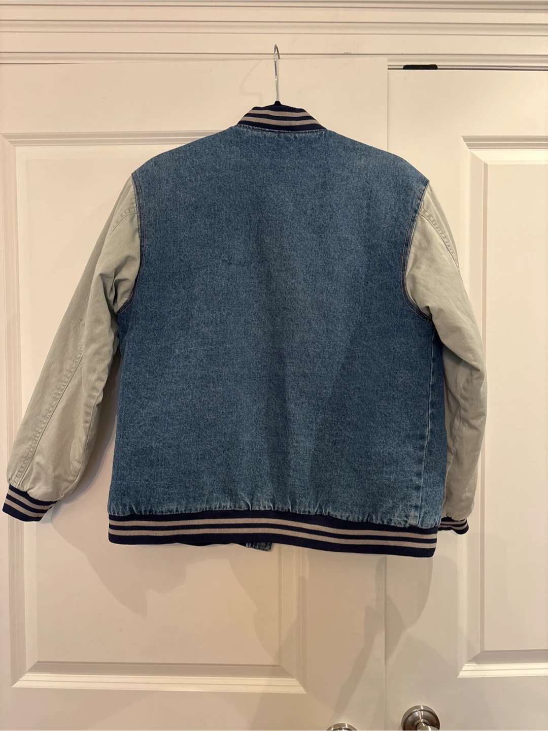 Faded Glory Denim Varsity Jacket - Boys XL - photo 3