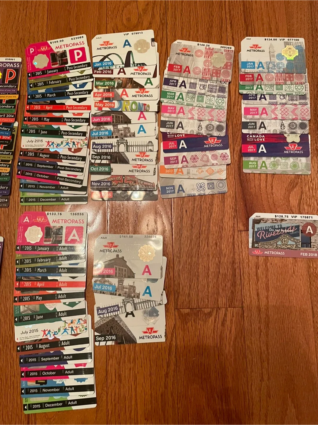 TTC Metropasses (for collector, expired)