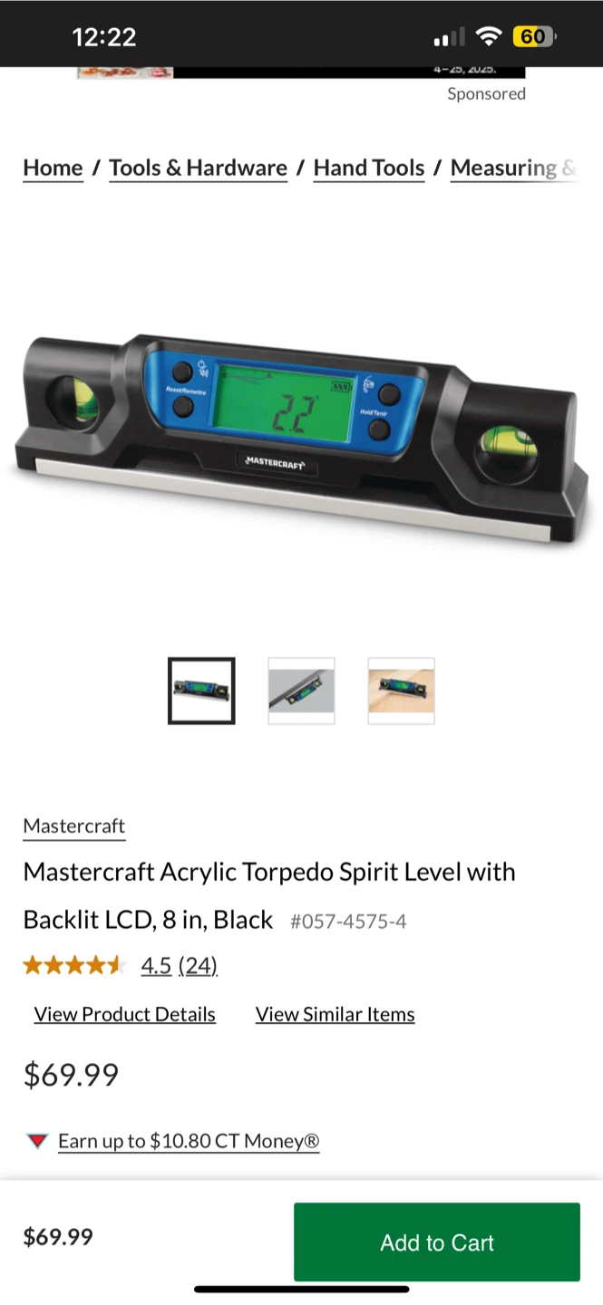 Mastercraft Digital Torpedo Level - 8 inch - photo 2