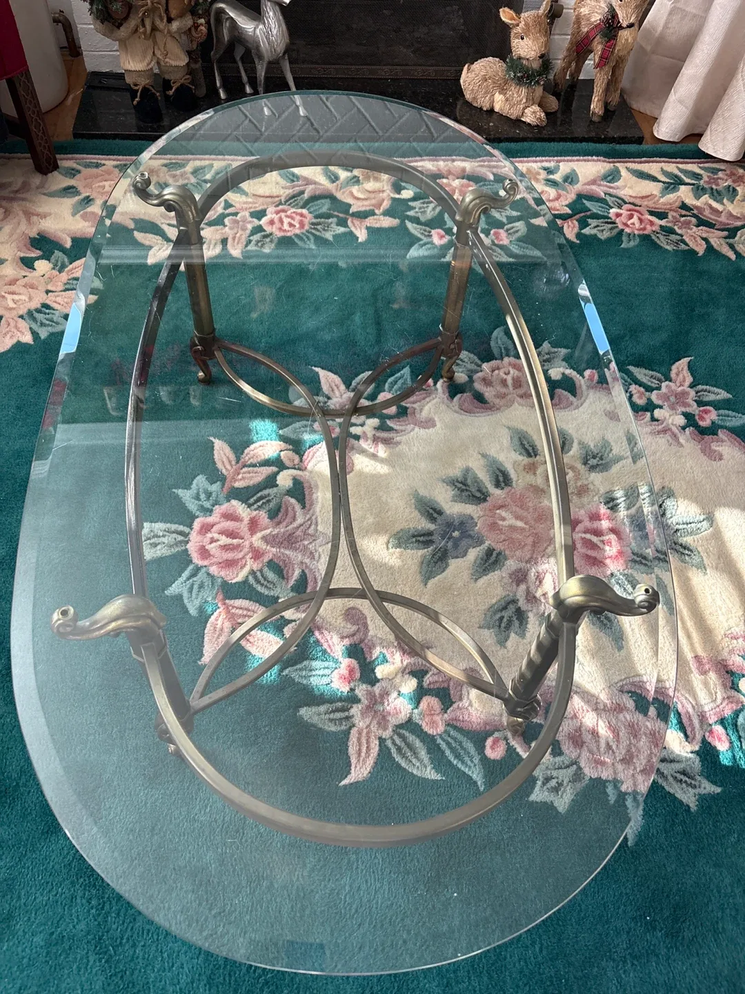 Glass Oval Coffee Table