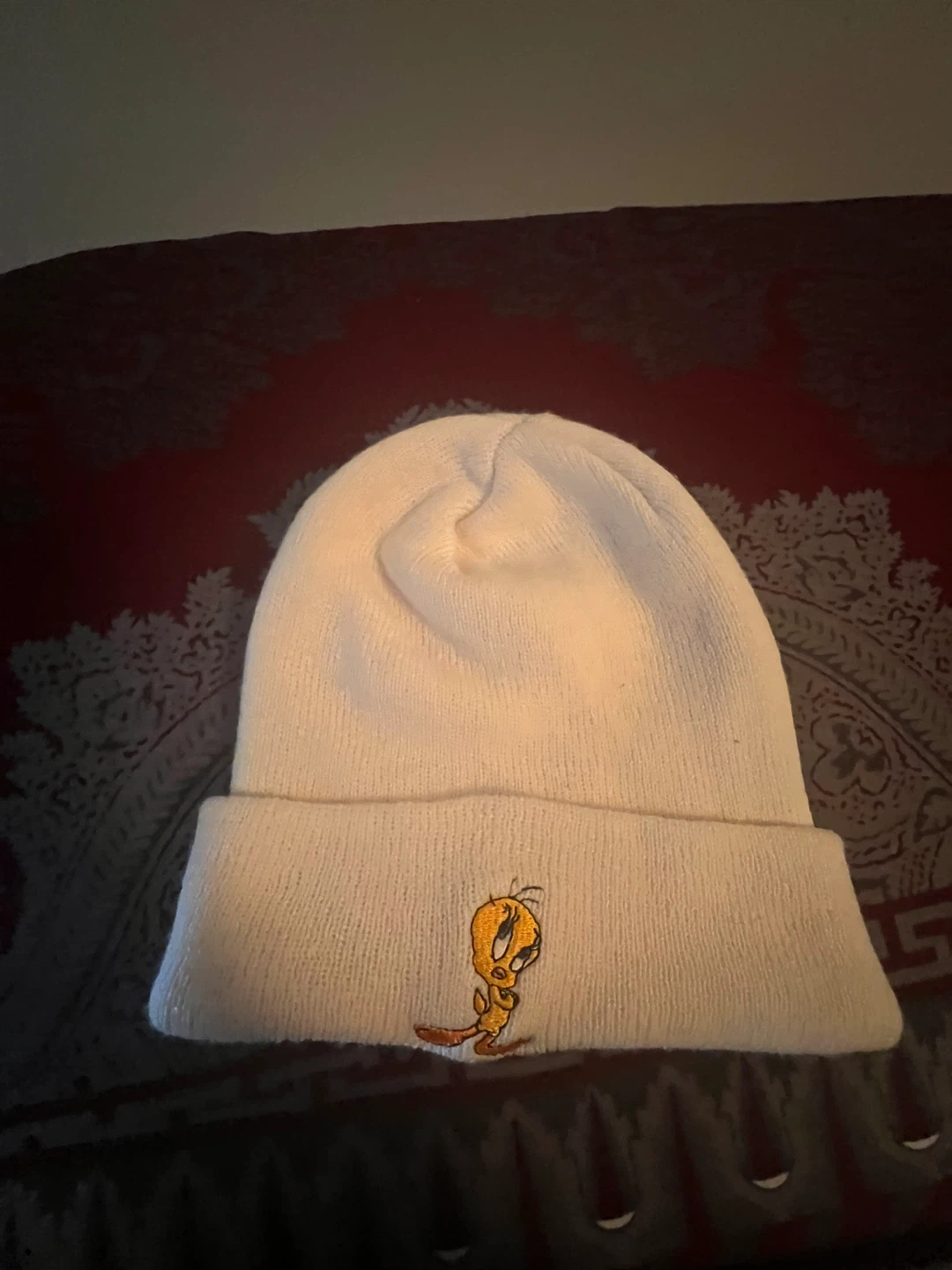 Tweety Bird White Beanie