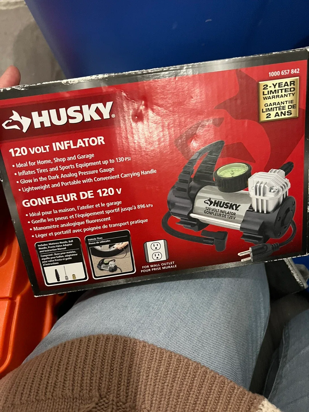 Husky 120-Volt Inflator - Like New!