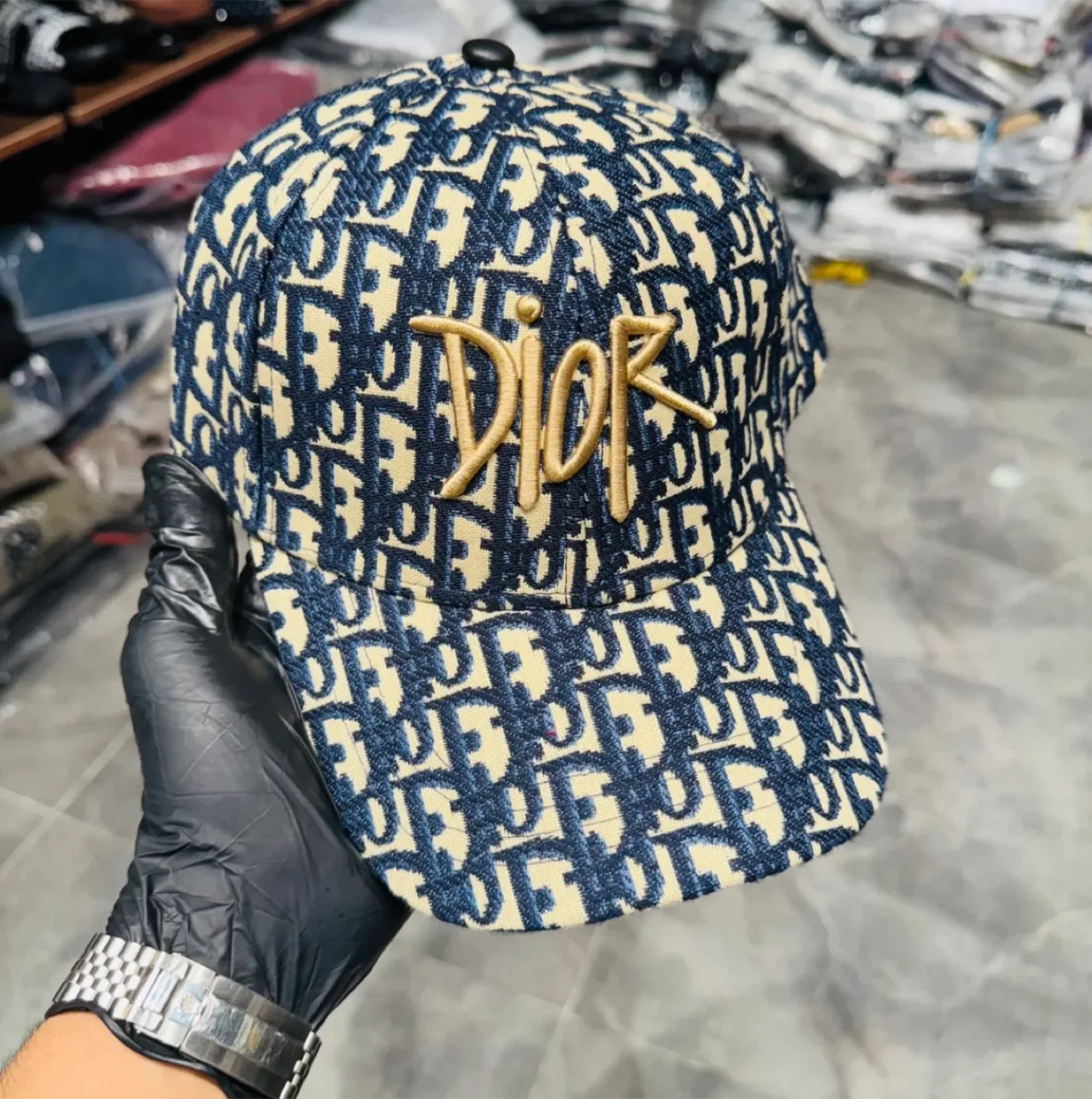 Dior Cap - Blue/Beige