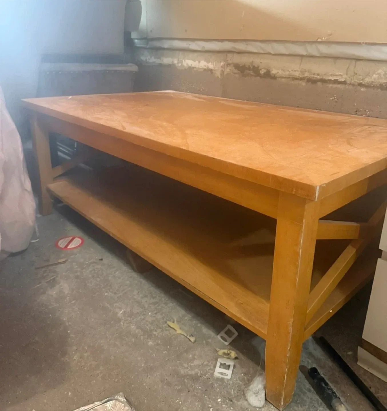 Wooden Coffee Table with Shelf