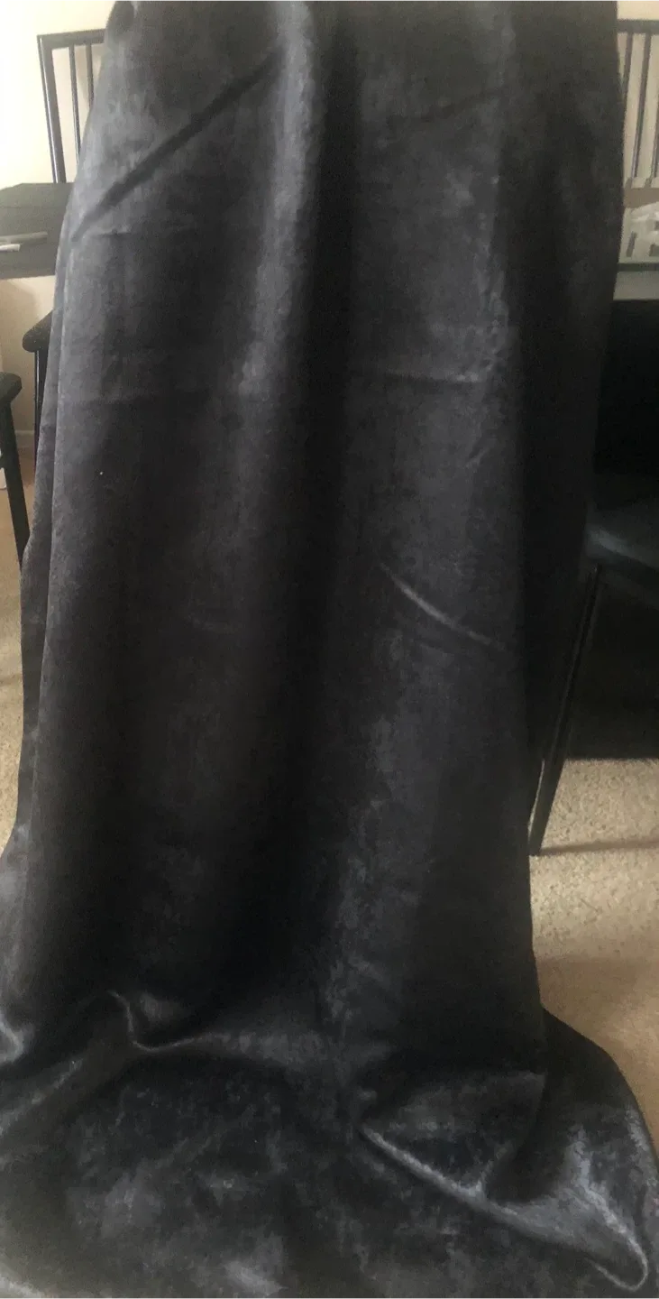 2 piece Mainstays Black Curtain 37x84 image indicator(4)