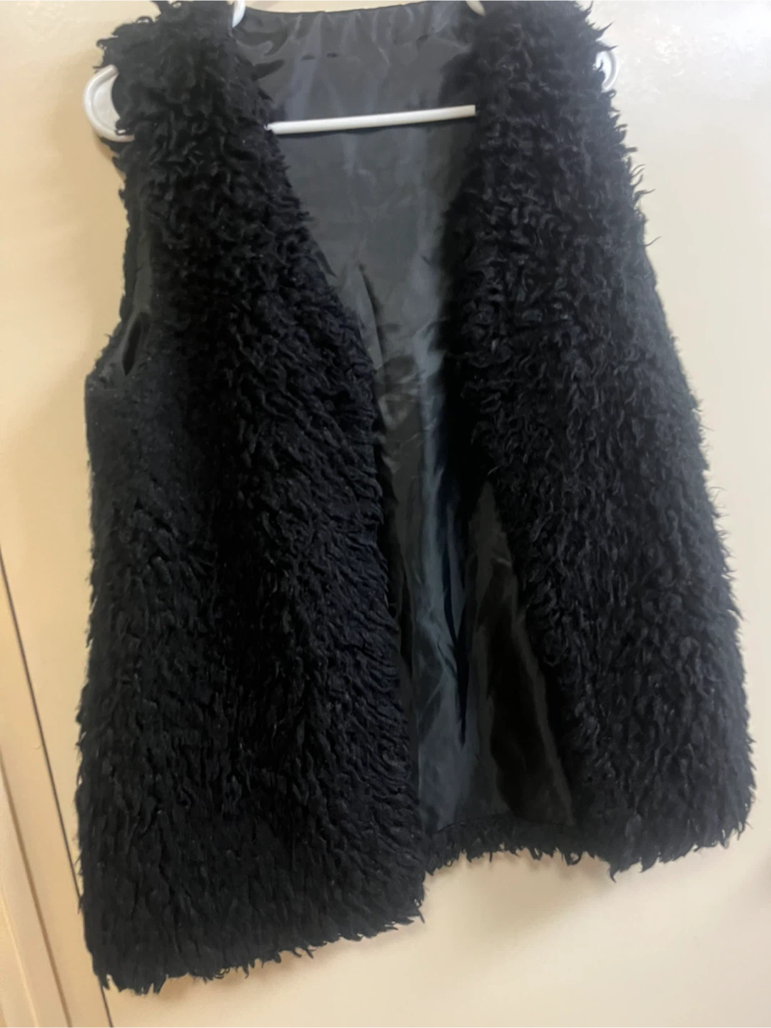 Black Faux Fur Vest