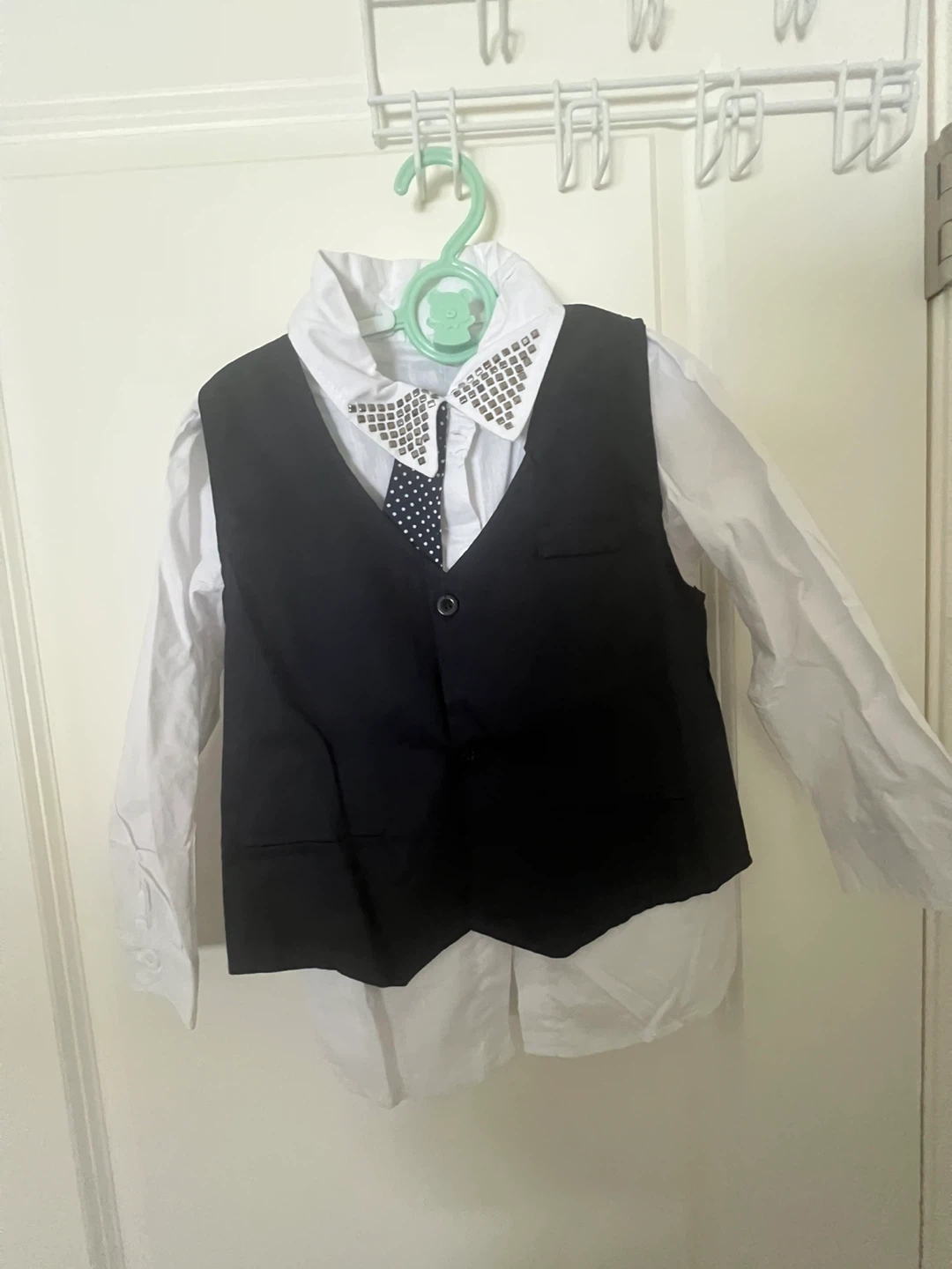 Toddler Boy's 3-Piece Suit - Navy & White - photo 2