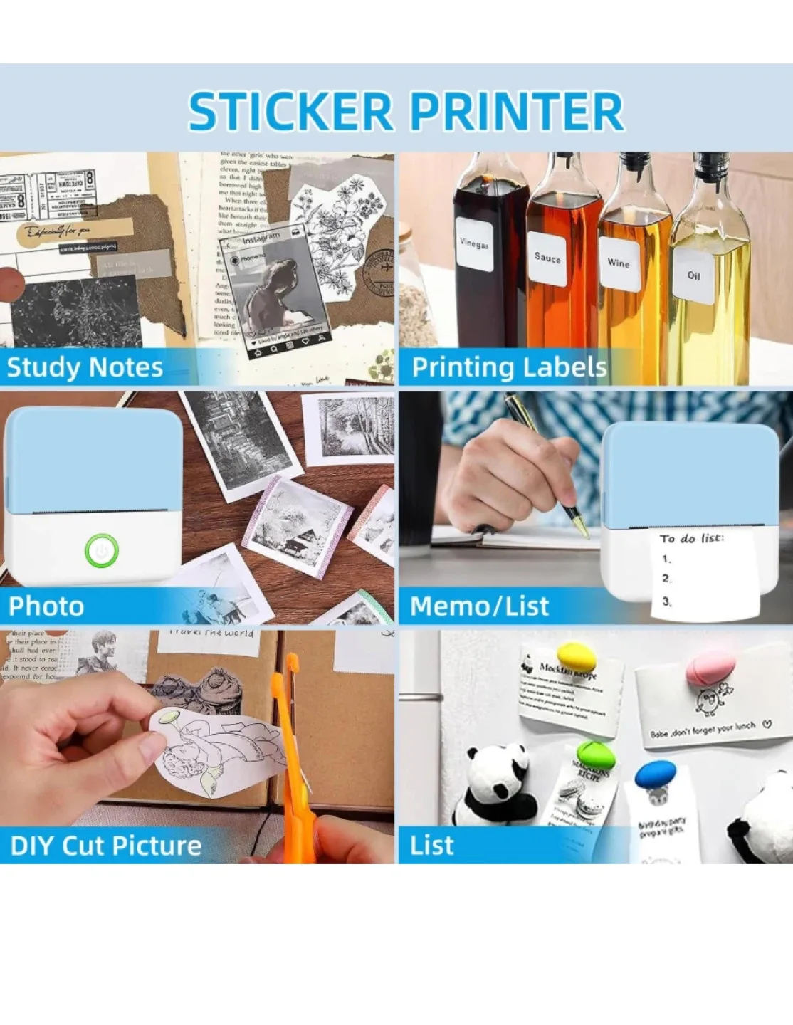 Mini Portable Sticker Printer image indicator(4)