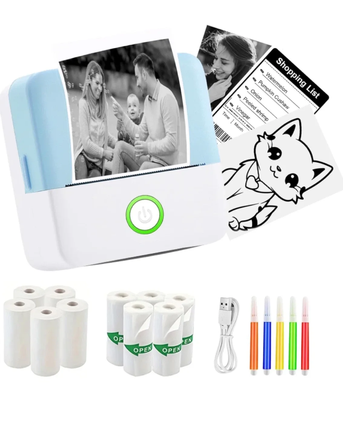 Mini Portable Sticker Printer image indicator(6)