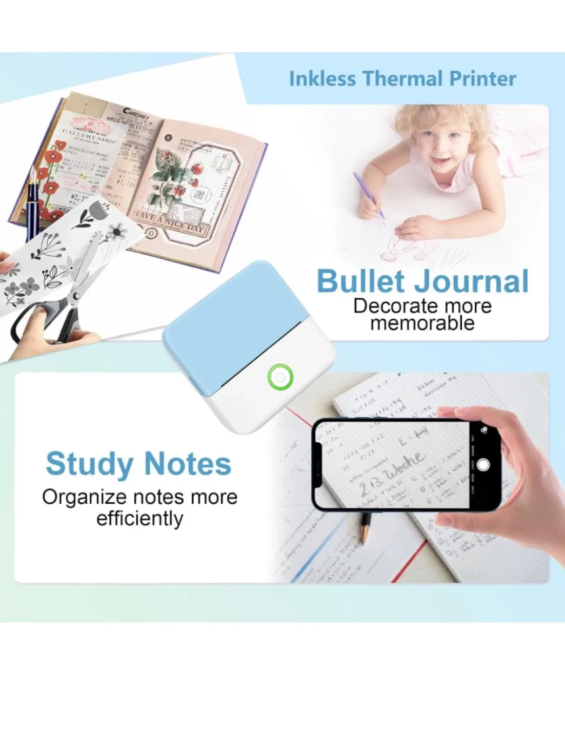 Mini Portable Sticker Printer image indicator(5)