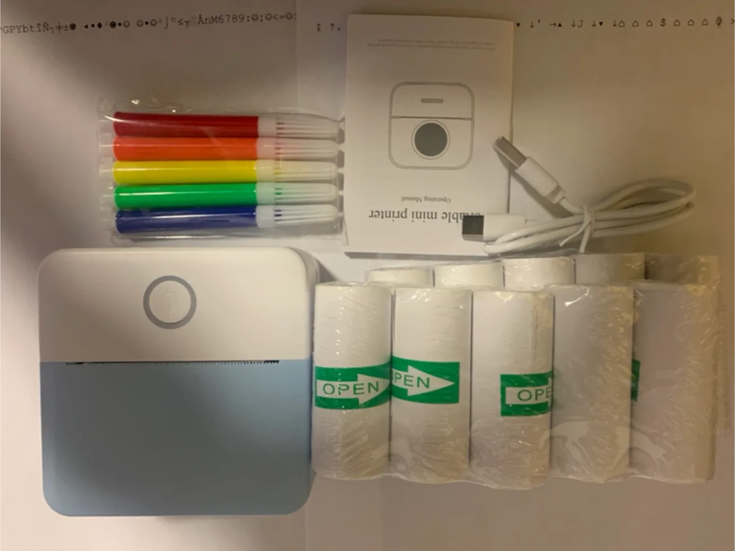 Mini Portable Sticker Printer image indicator(10)