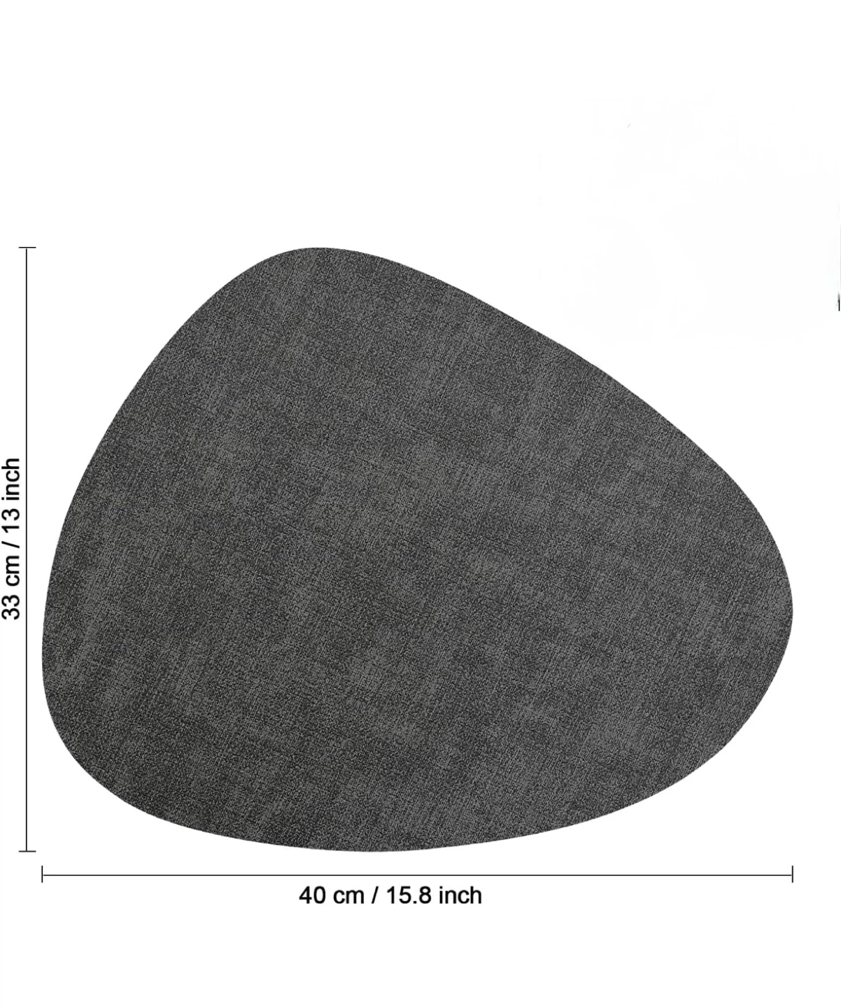 Set of 6 Dual-Sided Placemats, Linen Texture - photo 3
